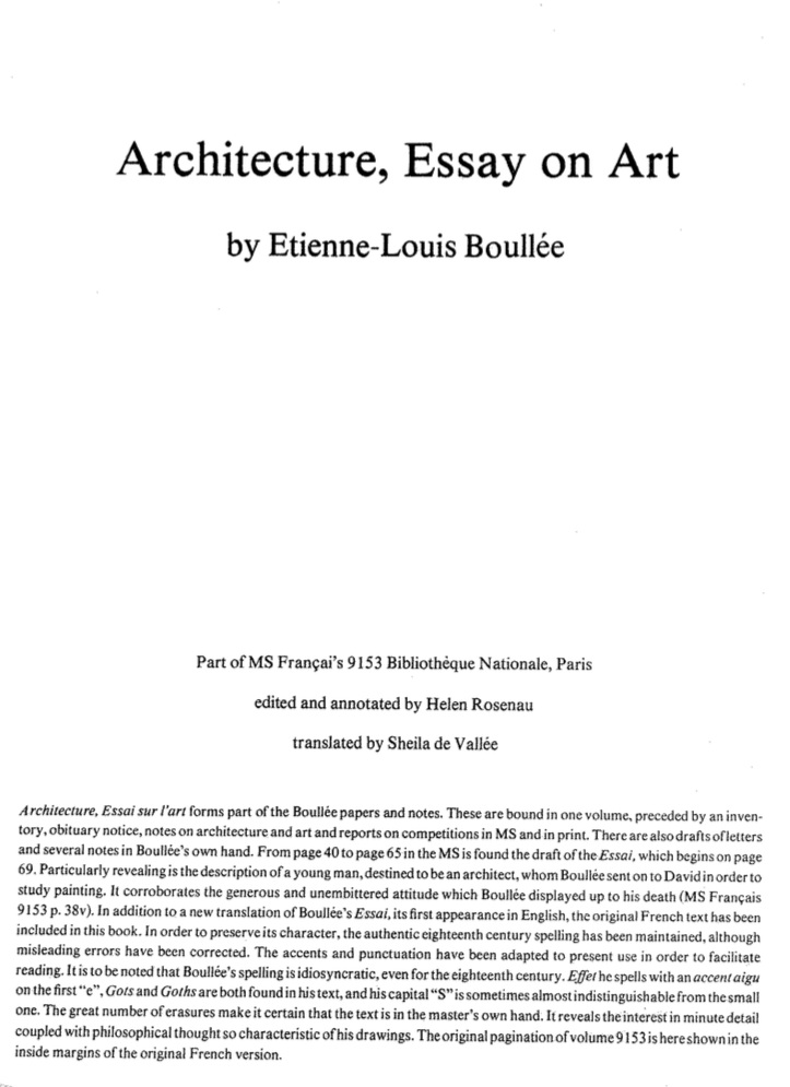 Architecure essay